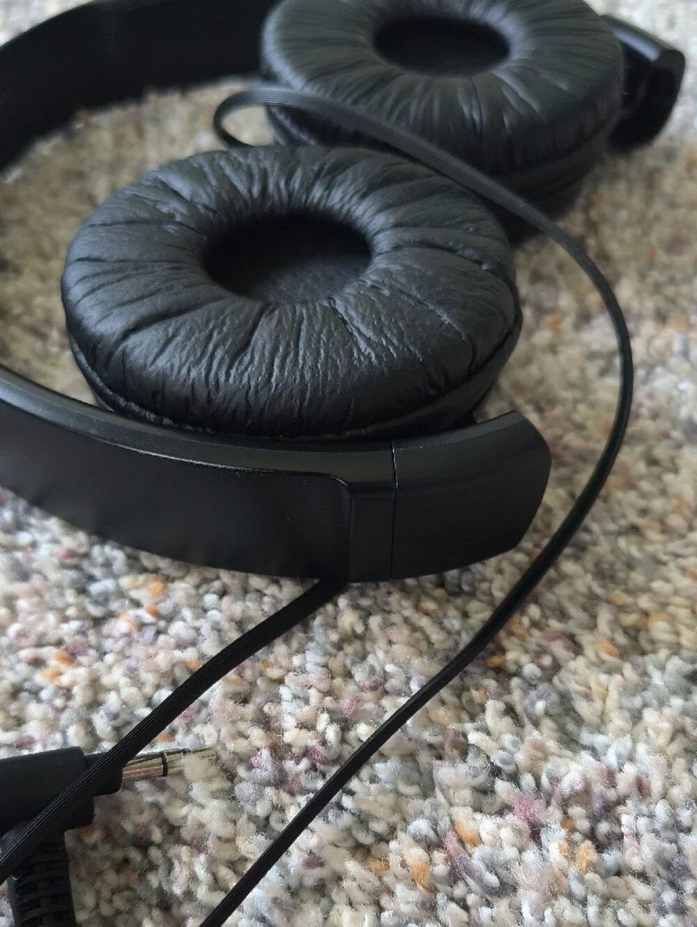 Sony Black Wired Headphones with Adjustable Design